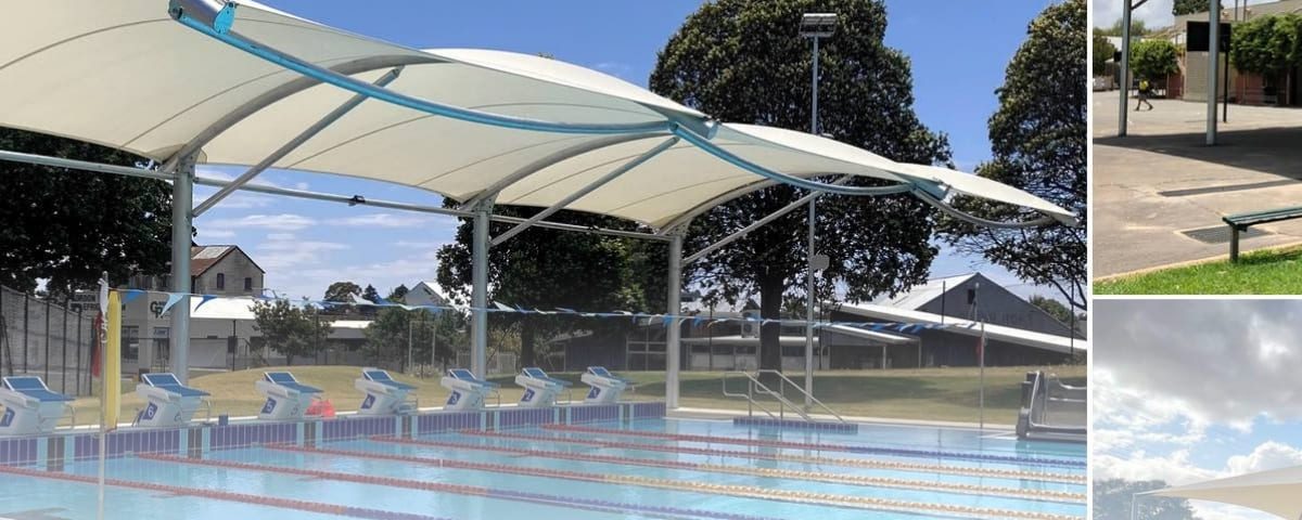 automatic canopy, modern house, membrane