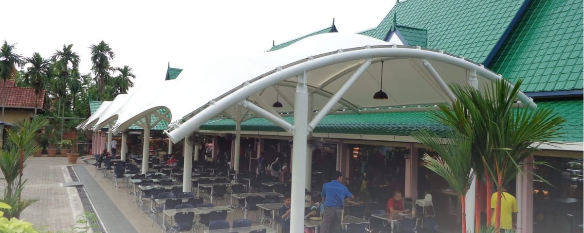 membrane canopy, modern architecture, bogor city
