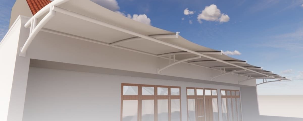 modern canopy, membrane structure, Semarang
